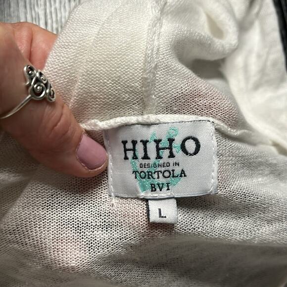 HiHo White Linen Beachy Hoodie with Relaxed Fit - Picture 3 of 6